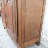 Louis XV style rustic buffet in solid walnut