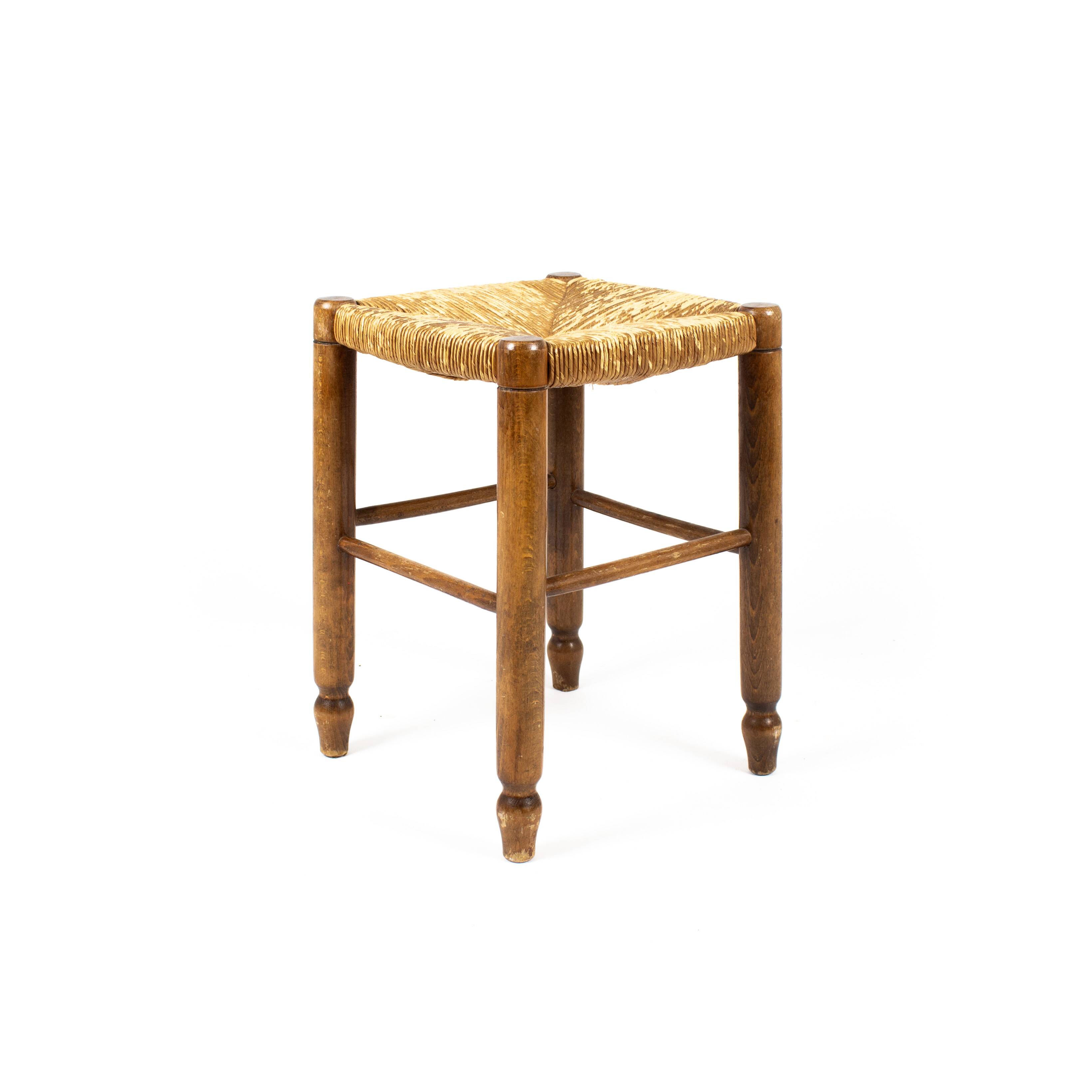 Brutalist straw stool