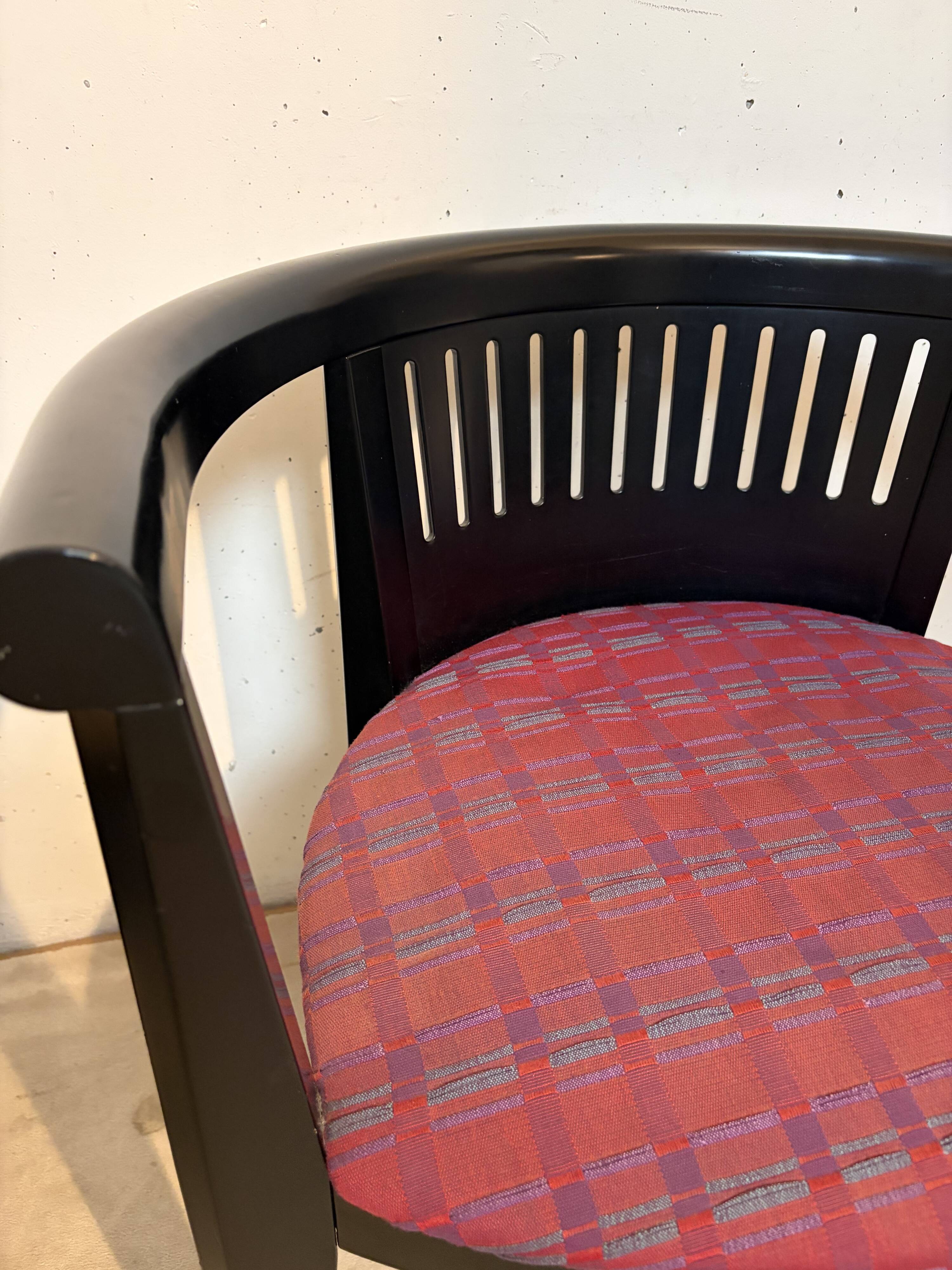 Black lacquered armchair