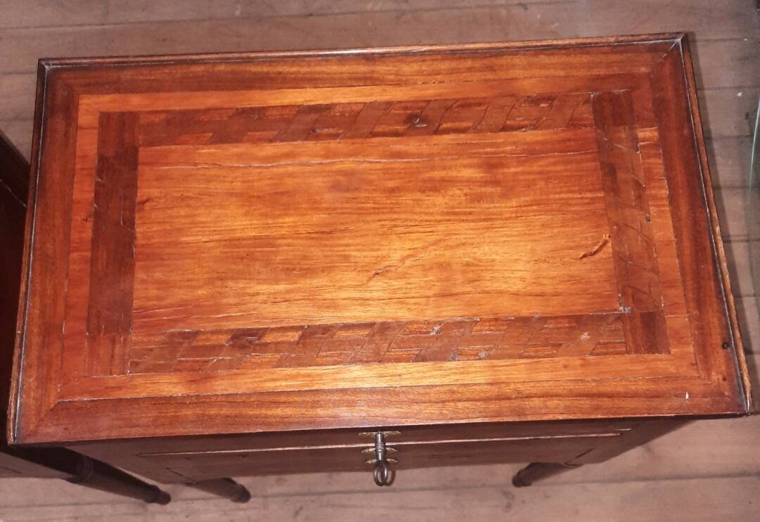 Louis XVI style bedside table from the nineteenth century.