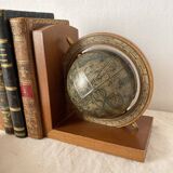 Book racks for antique books, world map, globe