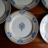 5 assiettes plates 1739 Rouen