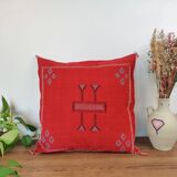 Berber red Sabra cushion in cactus silk