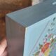 Hand-painted blue wooden tray