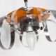 Murano glass globe pendant light, Maazzega edition, Italian design