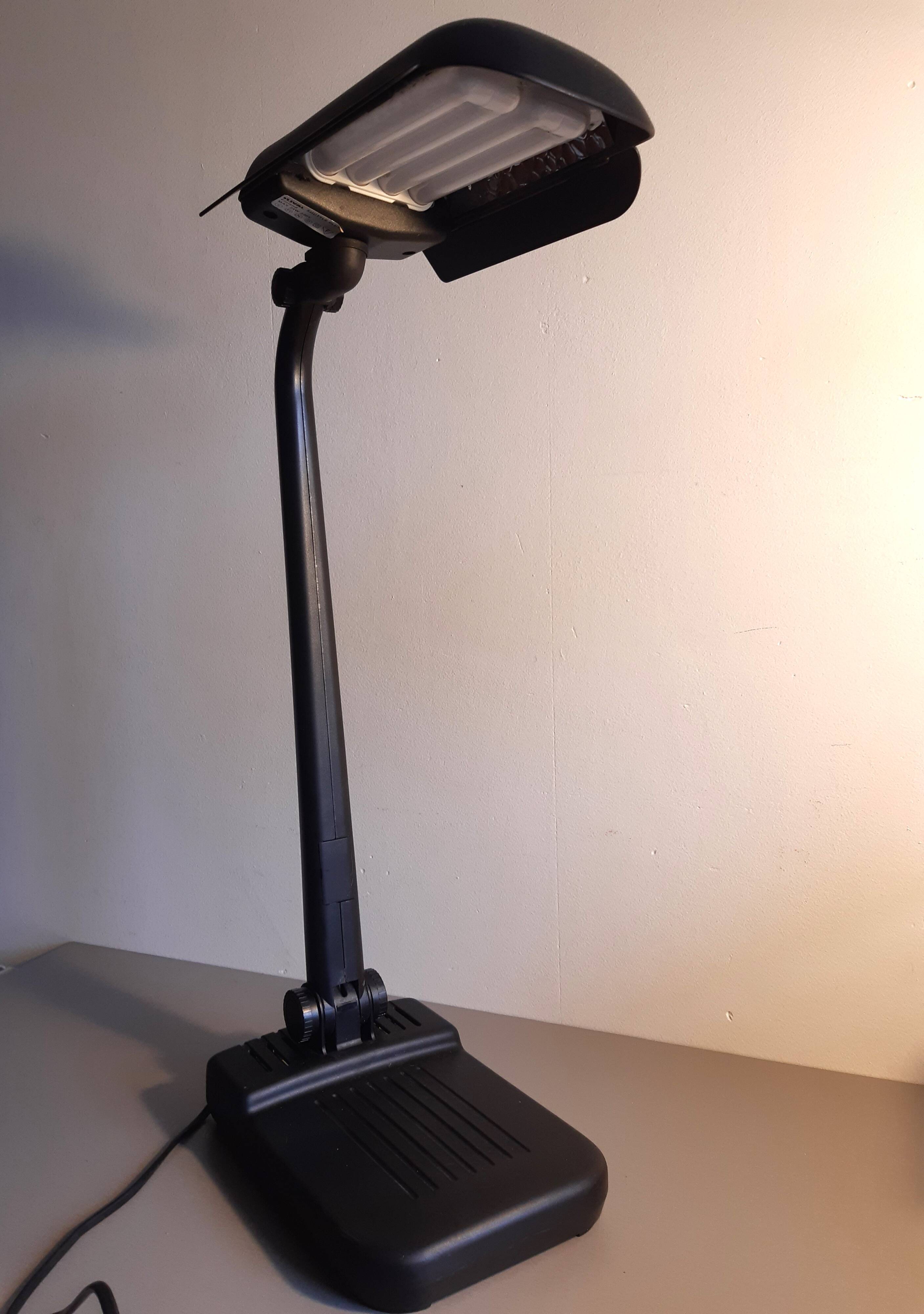 Vintage industrial black LIVAL desk lamp