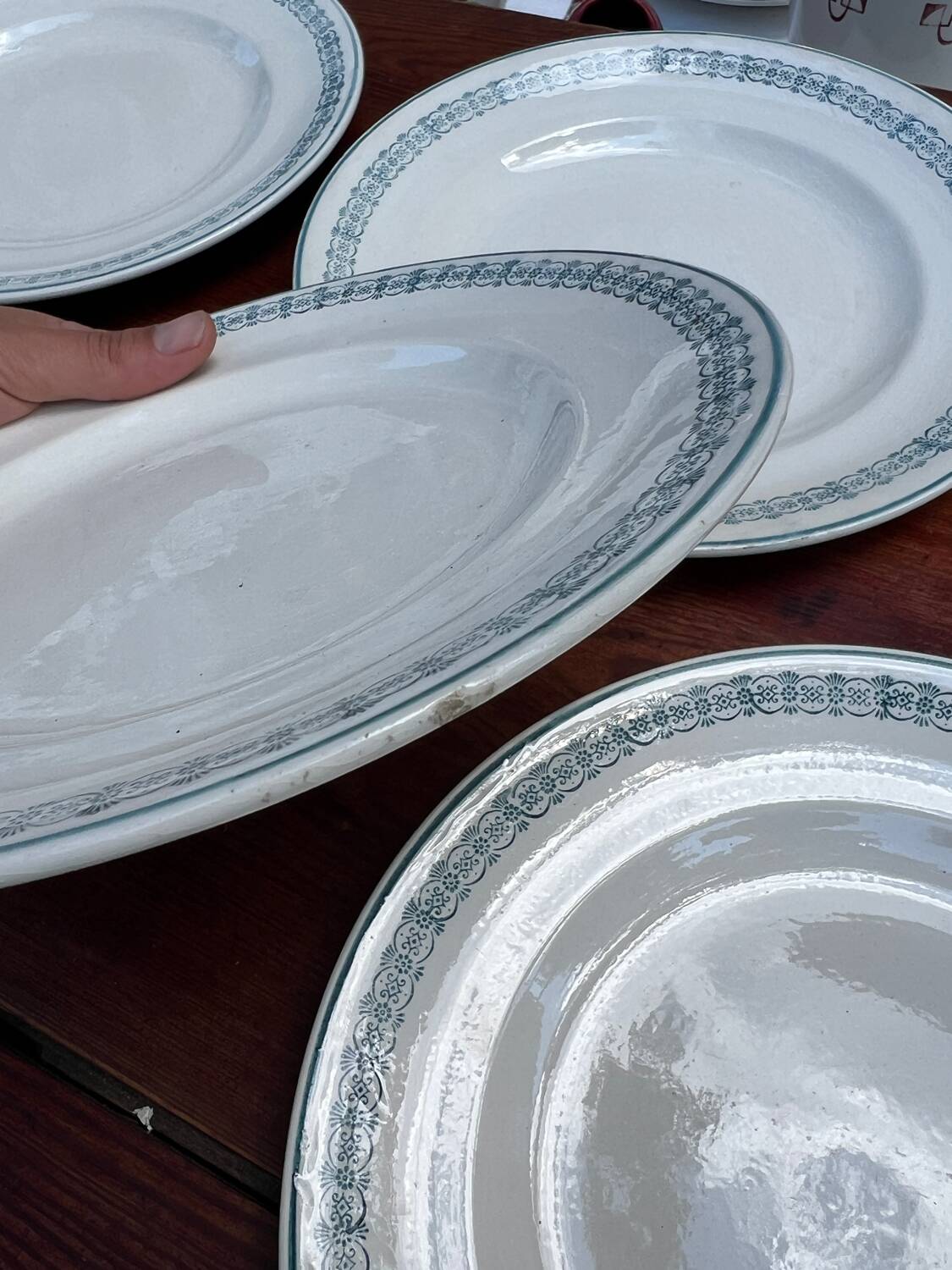 Assiettes terre de fer Longwy