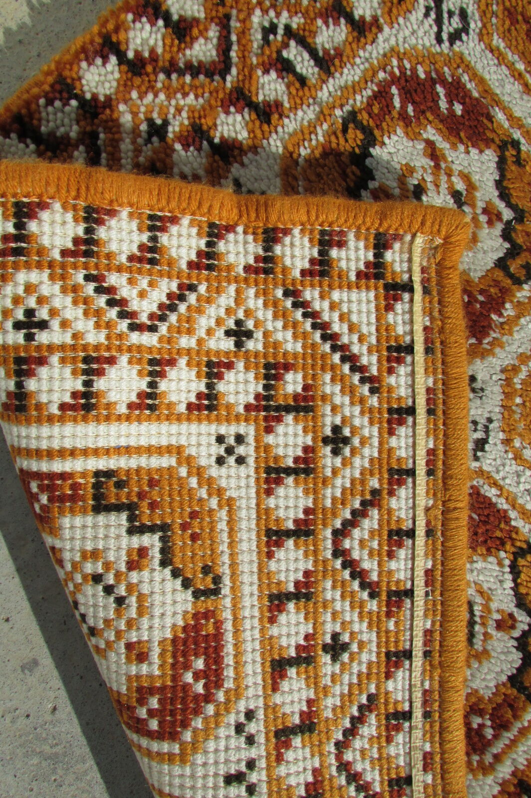 Orange geometric carpet