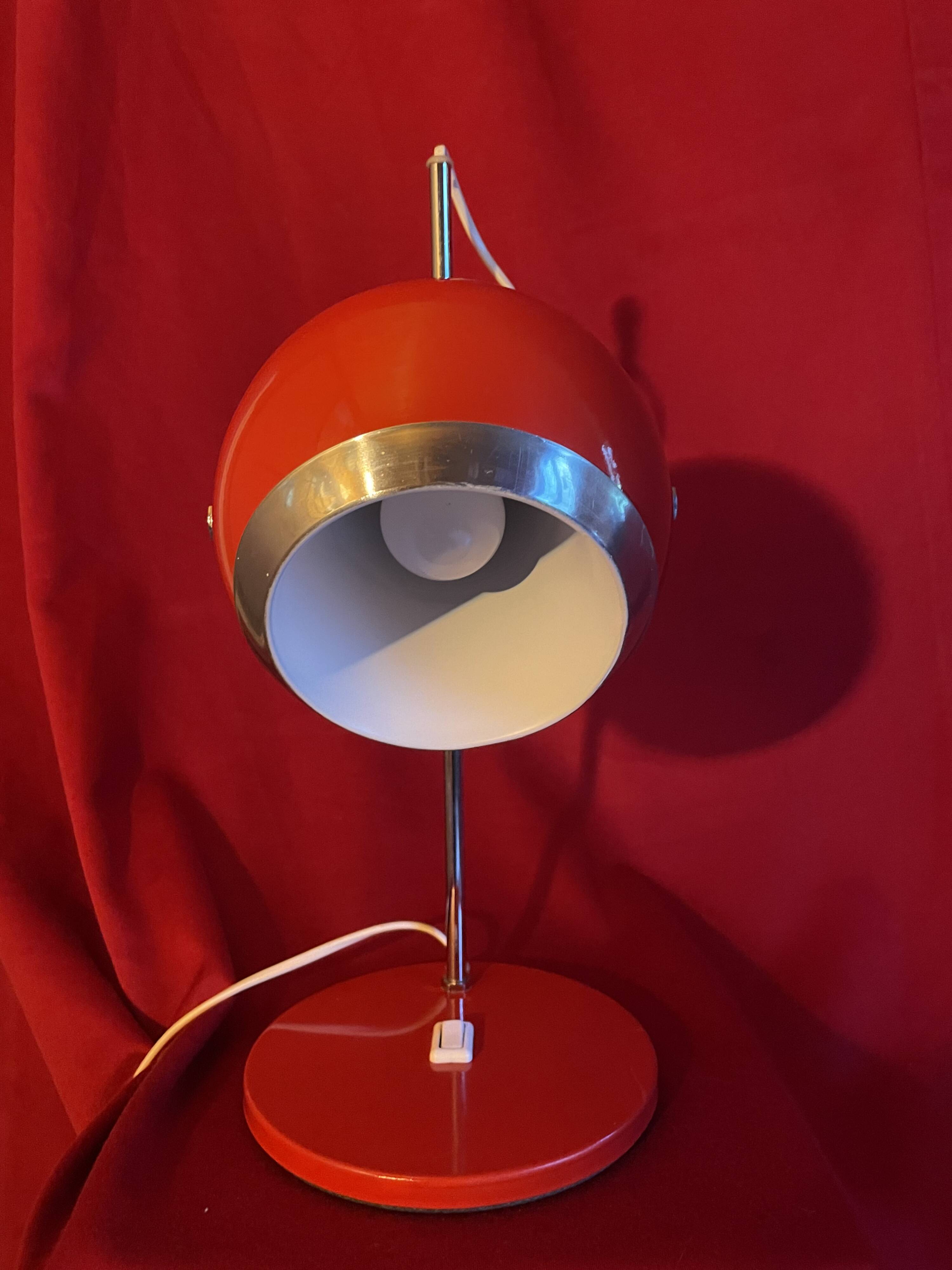 Large Eyeball lamp, vintage, from the 70s