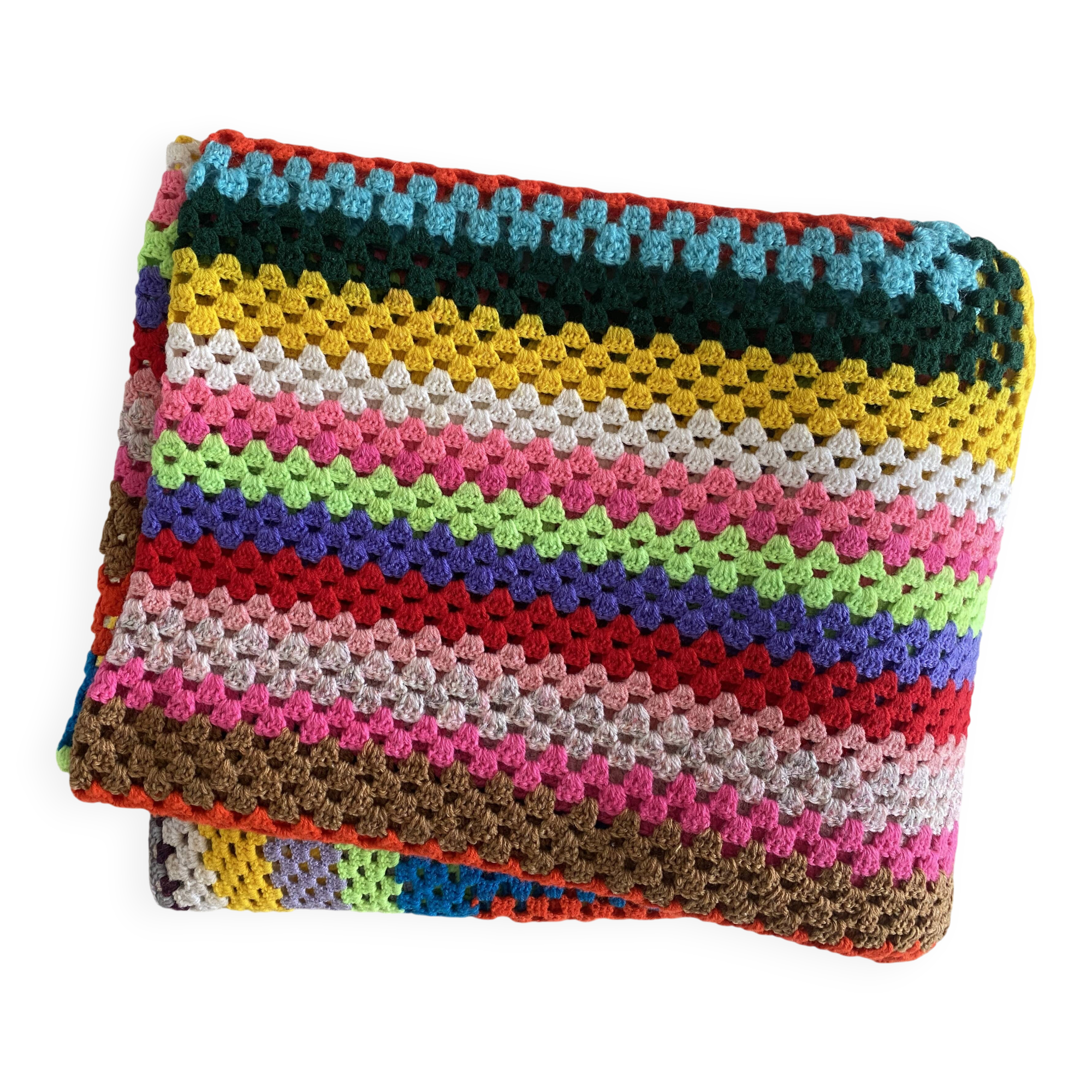 Grand plaid, jeté de lit - Vintage - Synthétique - 200x240cm