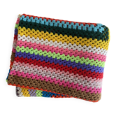 Large check, bed throw - Vintage - Synthetic - 200x240cm