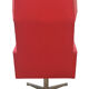 Fauteuil pivotant en cuir rouge des années 1970