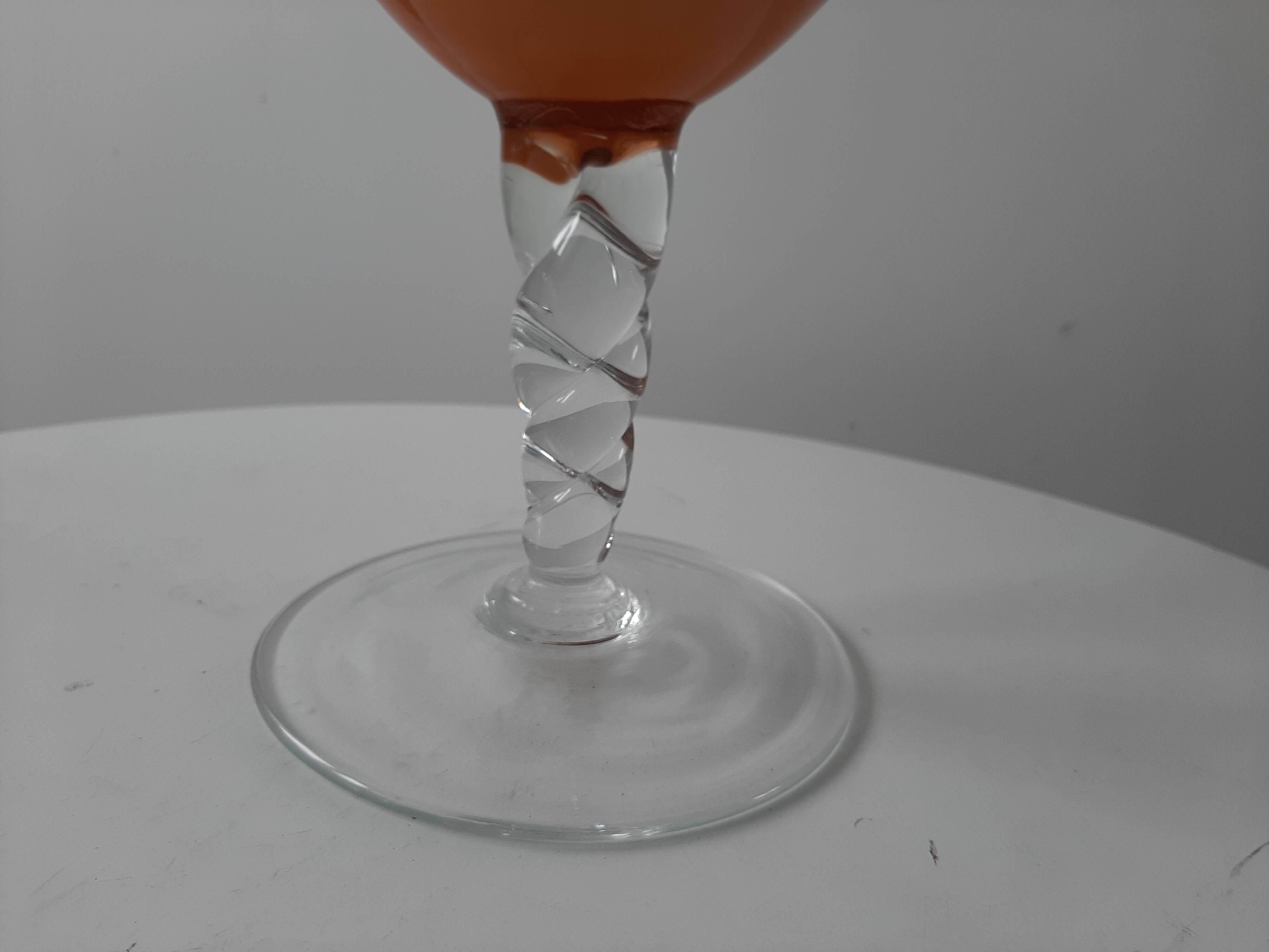 Italian vase pink blown glass