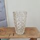Chiseled glass vase