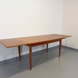 Vintage Scandinavian style dining table from the 50s and 60s in teak with extensions