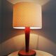Art deco-style wooden foot lamp