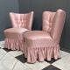 Suite de 2 chaises roses 1960