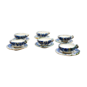 Série de 6 tasses et sous tasses
