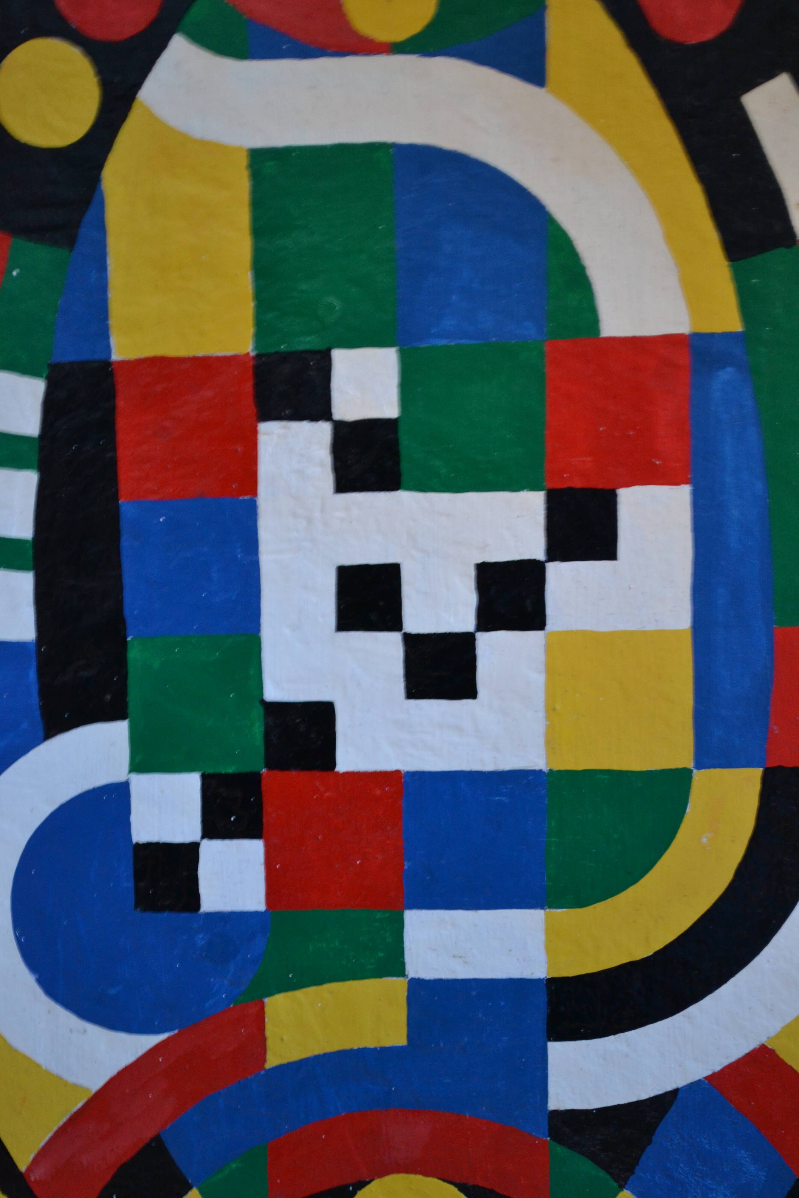 Orphism, Follower of Sonia Delaunay, Oil on panel, 67 x 46 cm