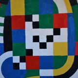 Orphism, Follower of Sonia Delaunay, Oil on panel, 67 x 46 cm