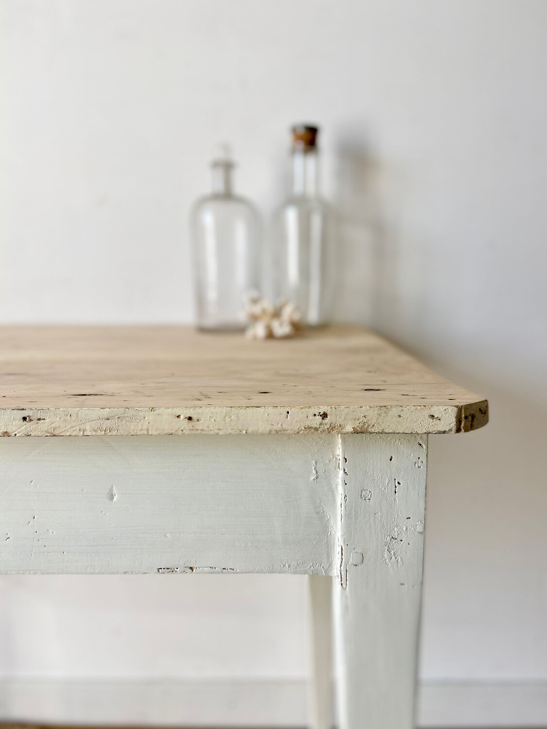 Patinated farmhouse table