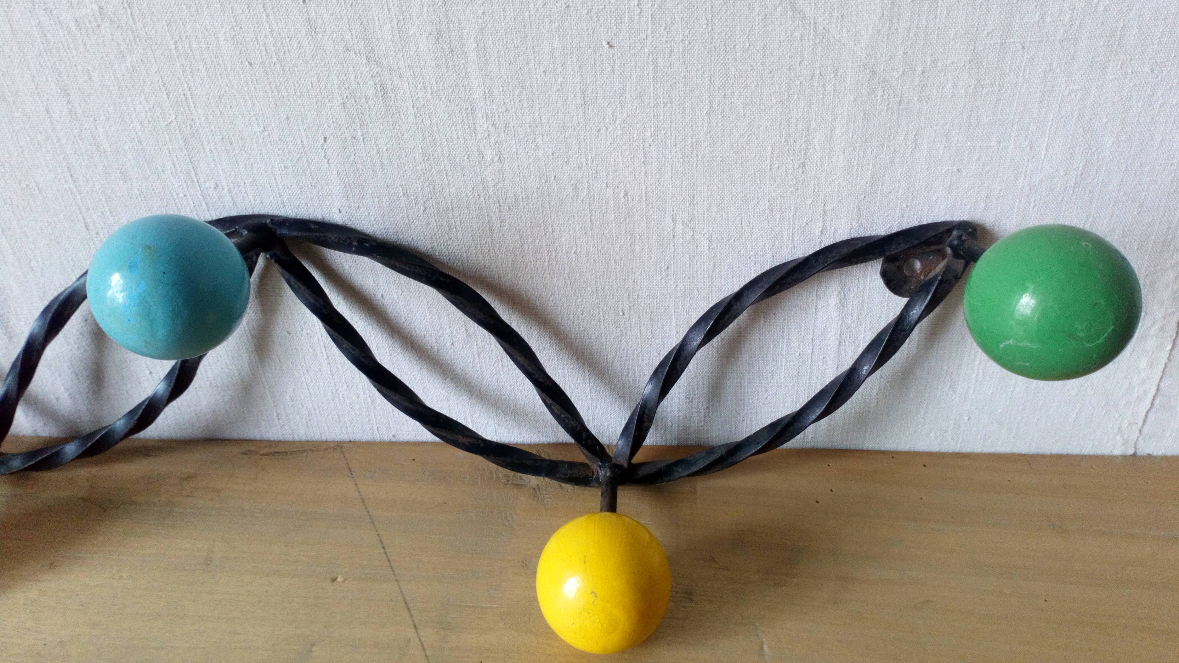 Coatrack 1950 balls multicoloured vintage