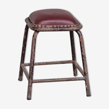 French industrial mid-century tubular stools