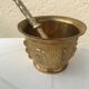 Mortar and its ancient bronze pestle
