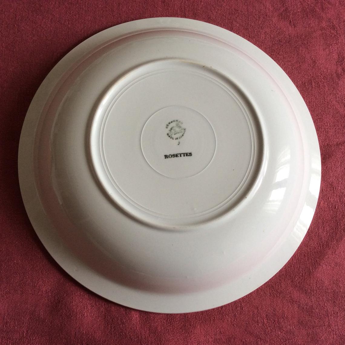 Rosette ceramic round dish