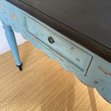 Scalloped console table