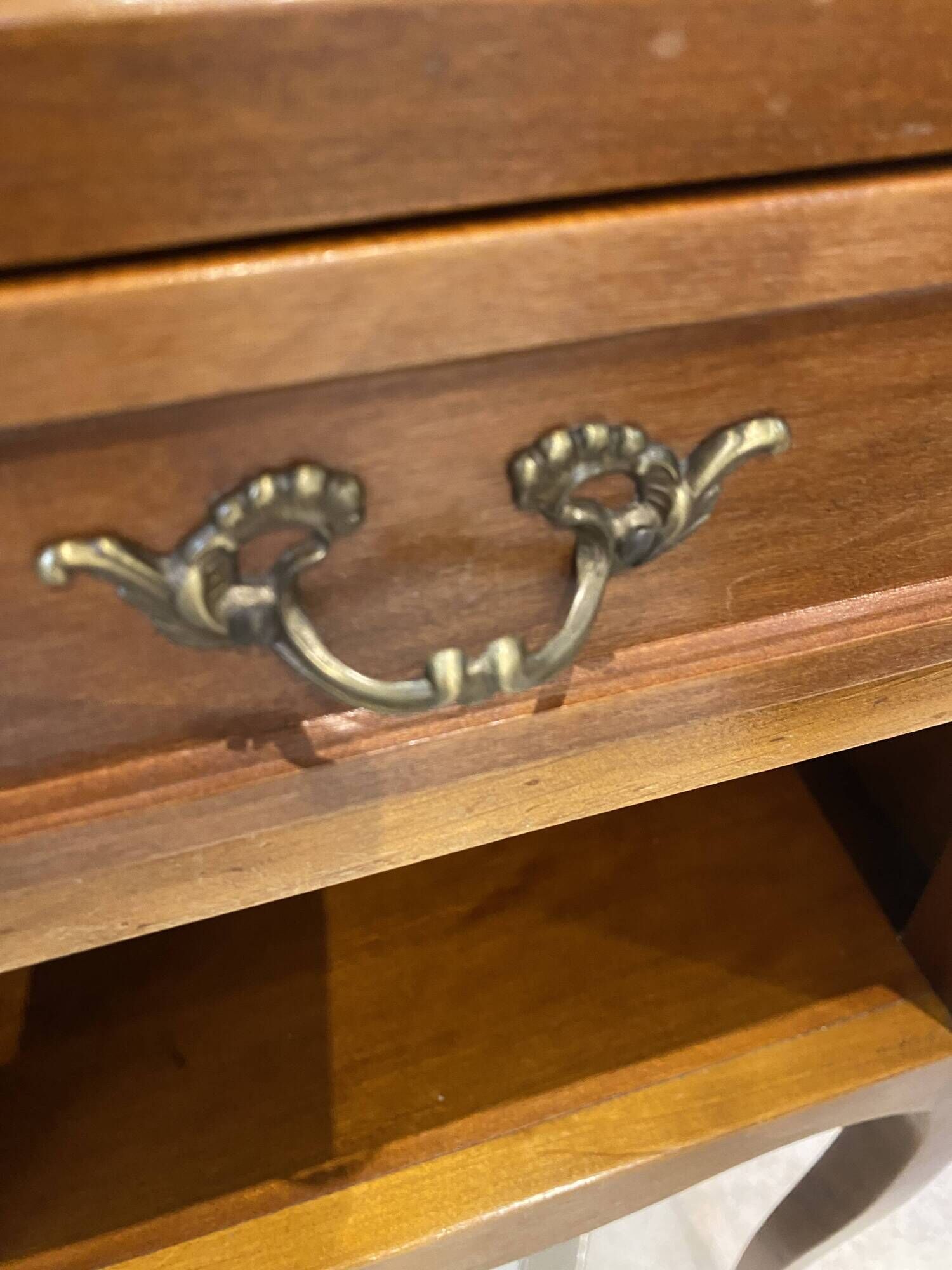 Pair of bedside tables with drawer and niche in Louis XV style.