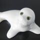 Ceramic glazed "blanchon" seal statuette from Alcobaça – Portugal
