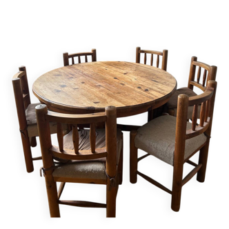 Set of a dining table + 6 chairs