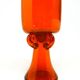 Modernism vase, orange glass, designed by J. Słuczan-Orkusz, Poland, 1970s