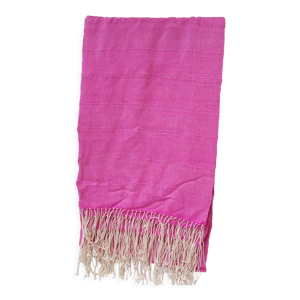Couvre lit, plaise écru/rose,