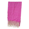 Couvre lit, plaise écru/rose, 100 % coton, 256 X 160 cm, tissage à la main