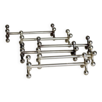 Set of 6 modernist christofle silver-plated knife rests