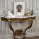 Louis XV style console in carved and gilded wood, circa 1880.