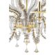 Elegant Huge Ca’ Rezzonico Murano Glass Chandelier With Gold Accents