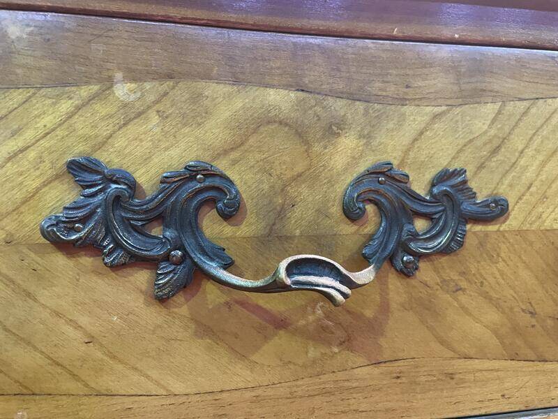 Louis XV-Transition style chest of drawers in cherry wood