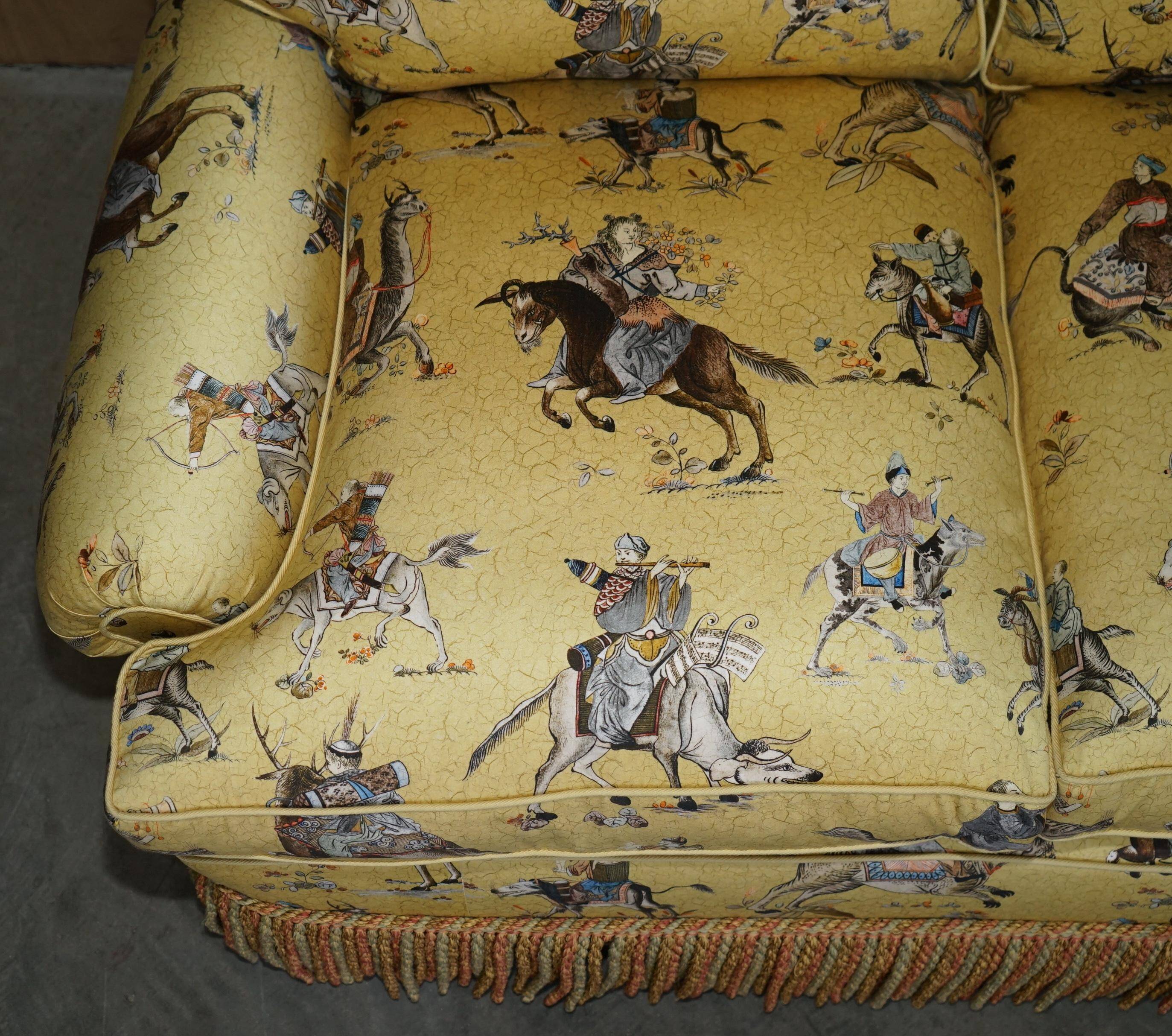 Canapé Peter Dudgeon Fitzwilliam Chinoiserie style upholstery