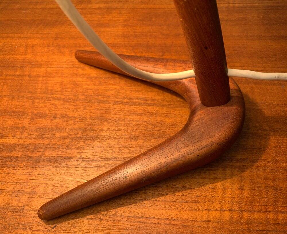 Mid-century Dornstab table lamp in teak by A. Pöll for Kalmar