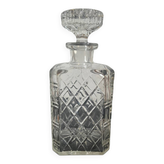 Chiseled crystal carafe