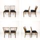 Lot de 2 chaises vintage Mid-Century dossier à barreaux bois massif design