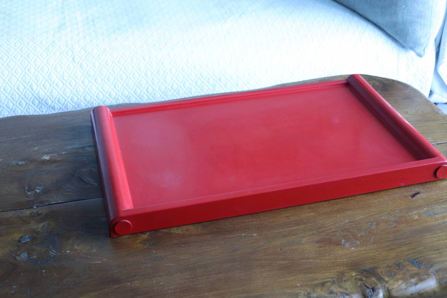 Folding tray Guzzini red – design Luigi Massoni – Italy, 1970s
