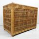 Coffee table or Chest in wicker, bamboo and wood of the 1960s Louis Sognot