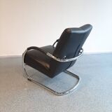 Pair of tubular armchairs