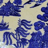 9 Antique Plates 19th Century Blue Willow Pattern Chinese Blue Decor