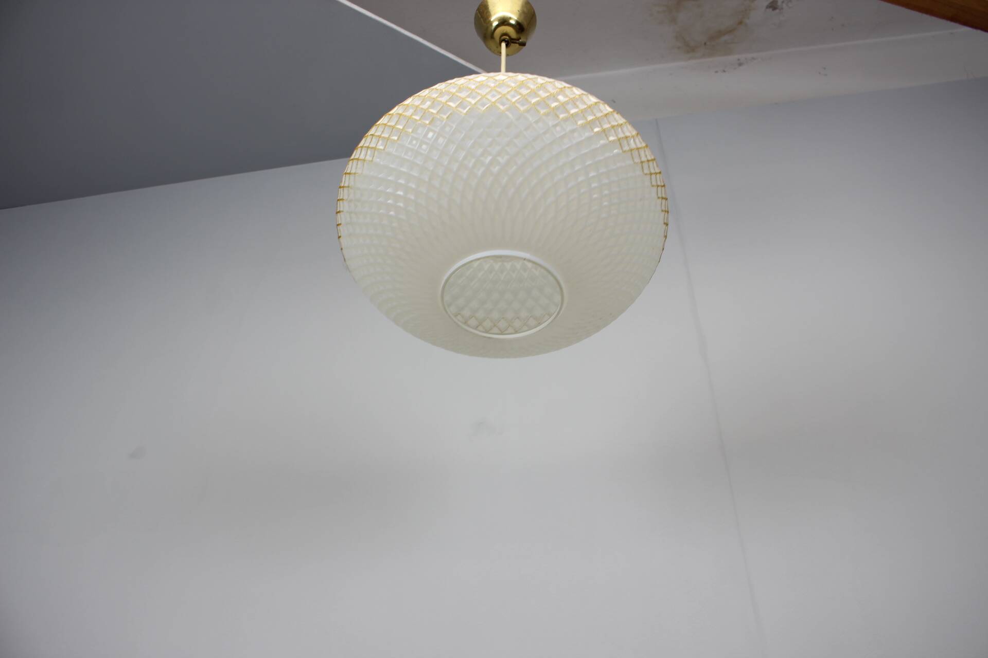 Glass pendant light, Czechoslovakia, 1970s