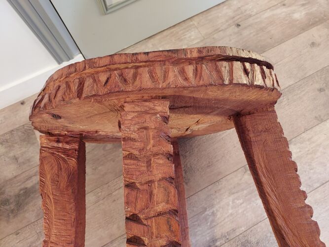 Bout de canapé bois sculpté